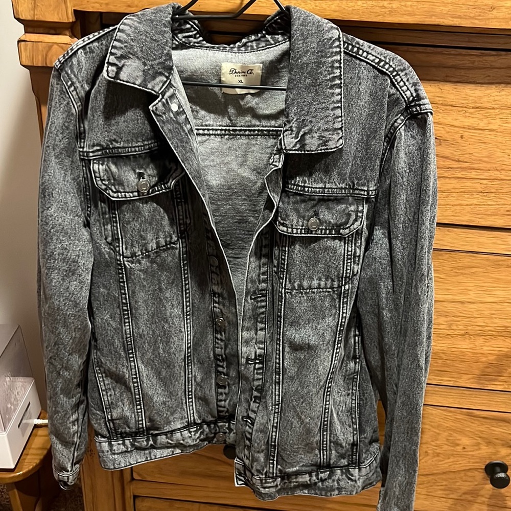 Faded Black Denim Jacket